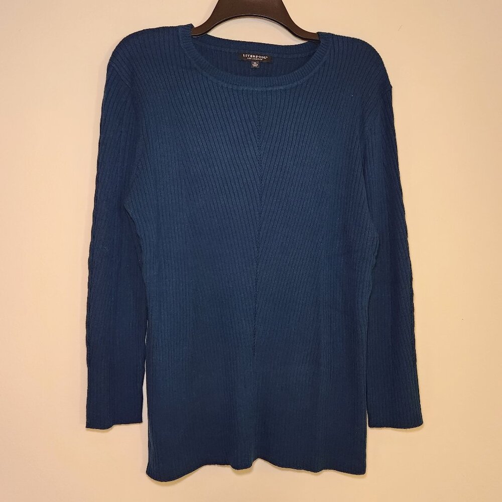 NWT Liverpool DeepTeal LS Pullover Sweater XL